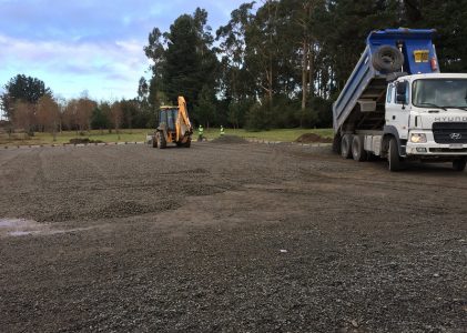 Estacionamiento nuevo Planta Chamiza cliente Fiordo Austral